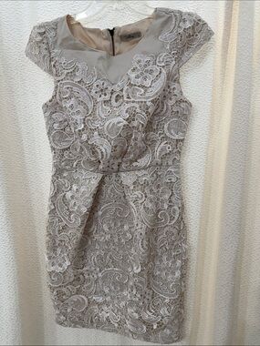 Darling Brand Pale Pink Lace Cap-Sleeve Mini Dress
